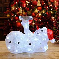 38cm Battery Operated Acrylic Snowman Figure