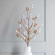 56cm Gold and White Berry Spray Christmas Tree Decoration