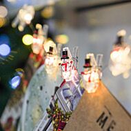 90cm Battery Firefly Wire Snowman Peg Christmas Fairy Lights