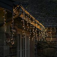 5.8m Christmas Snowing Effect Icicle Lights, 240 Warm White LEDs