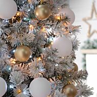 7.7m Outdoor Flickering Effect Christmas Tree Fairy Lights, 300 White and Warm White LEDs
