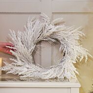 50cm Snowy White Foliage Christmas Wreath
