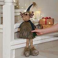 58cm Sitting Dangly Leg Christmas Reindeer Gonk