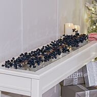 1.3m Navy Berry Cluster Christmas Garland
