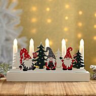 28cm Gonk Christmas Candle Bridge, Warm White LEDs