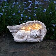 Solar Stone Effect Memorial Cat Light