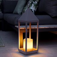 Indoor & Outdoor Battery Oslo Candle Lantern, Grey