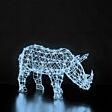 1.1m Outdoor Rhino Figure with Remote, Colour Select LEDs