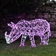 1.1m Outdoor Rhino Figure with Remote, Colour Select LEDs