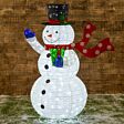 1.8m Outdoor Collapsible Snowman with Scarf, 200 White LEDs