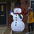 1.8m Outdoor Collapsible Snowman with Scarf, 200 White LEDs