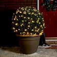 10m Outdoor Battery Clear Berry Fairy Lights, Warm White LEDs, Green Cable