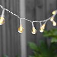 5m Outdoor Battery Clear Berry Fairy Lights, Warm White LEDs, Clear Cable
