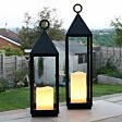 Outdoor Battery Oslo Candle Lantern, 2 Pack