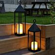 Outdoor Battery Oslo Candle Lantern, 2 Pack