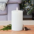 White Battery Real Wax Authentic Flame LED Candle, 12.5cm