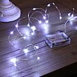 2m Battery Silver Firefly Wire Fairy Lights, 20 LEDs