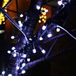 ConnectGo Outdoor LED String Lights, Connectable, Black Rubber Cable