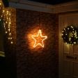 60cm Connectable Warm White Rope Light Star Silhouette, Flash Bulb