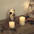 3 Battery Operated Flickering Wax Pillar LED Candles