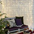 2m x 2m Plug In Copper Firefly Wire Curtain Lights, 400 Warm White LEDs