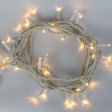 Outdoor LED String Lights, Flash Bulb, Connectable, White Rubber Cable