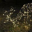 80cm Outdoor Brown Grazing Reindeer Figure, Warm White LEDs
