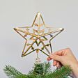 25cm Metal Star Christmas Tree Topper Decoration