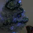 60cm Frozen White Fibre Optic Christmas Tree, White LEDs