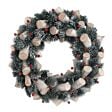 36cm Red Berries and Wooden Logs Christmas Wreath