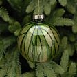8cm Green and Gold Marble Effect Christmas Tree Bauble