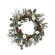 60cm Mistletoe and Cone Christmas Wreath