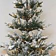 7ft Pre Lit Green Snow Effect Real-Feel PE Imperial Spruce Artificial Christmas Tree