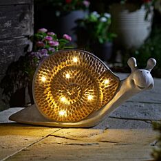 Solar Novelty Woodstone Snail Light