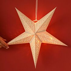 Battery North Paper Star Hanging Christmas Decoration