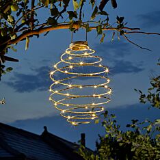 45cm Solar Hanging Spiralites Lantern 