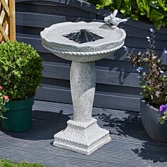 Solar Feathered Friends Water Feature