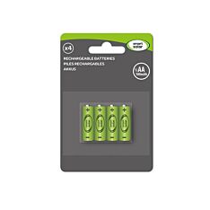 Solar Rechargeable Batteries, 2/3 AA 200 mAh, 4 Pack