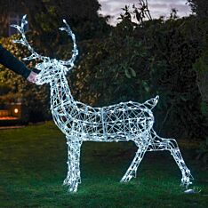 1.4m Outdoor Stag Figure with Remote Control, Colour Select LEDs