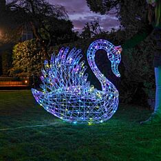 1m Outdoor Swan Figure with Remote Control, Colour Select LEDs