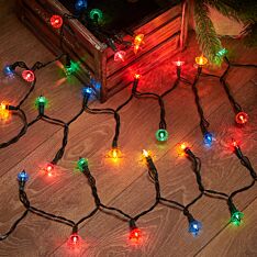 Indoor Traditional Multi Coloured Pickwick Shade Christmas Fairy Lights