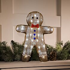 40cm Acrylic Mr Gingerbread Christmas Figure