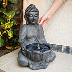 Solar Buddha LED Water Feature