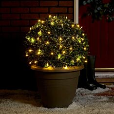 5m Indoor & Outdoor Battery Fairy Lights, Warm White LEDs, Clear Cable