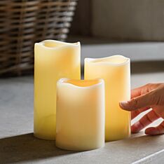 Outdoor Battery Operated LED Candles, 3 Pack