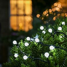 ConnectGo® Outdoor LED Berry Lights, Connectable, Dark Green Cable