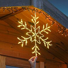 ConnectGo® Outdoor Wire Snowflake Christmas Silhouette, Connectable
