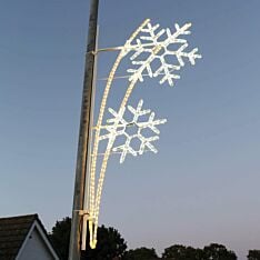 ConnectPro® 2m Aluminium Outdoor Rope Light Christmas Snowflakes Motif, Twinkle LEDs