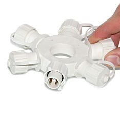 5 Port White Ring Connector, Connectable