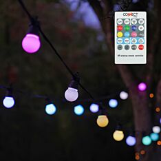 ConnectPro® Outdoor Colour Select LED Festoon Lights, Black Rubber Cable